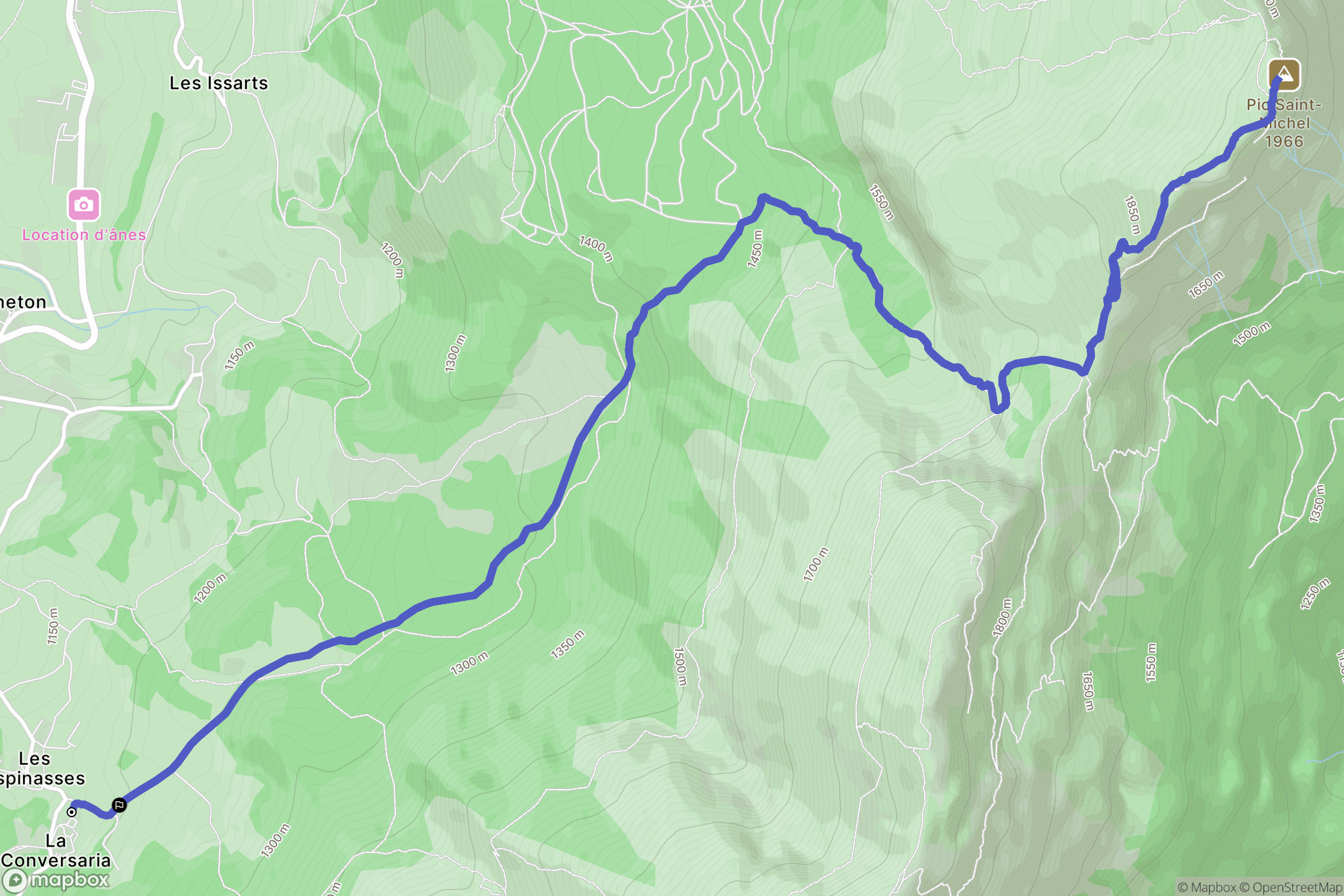 Villard-de-Lans : carte du parcours de randonnée - France