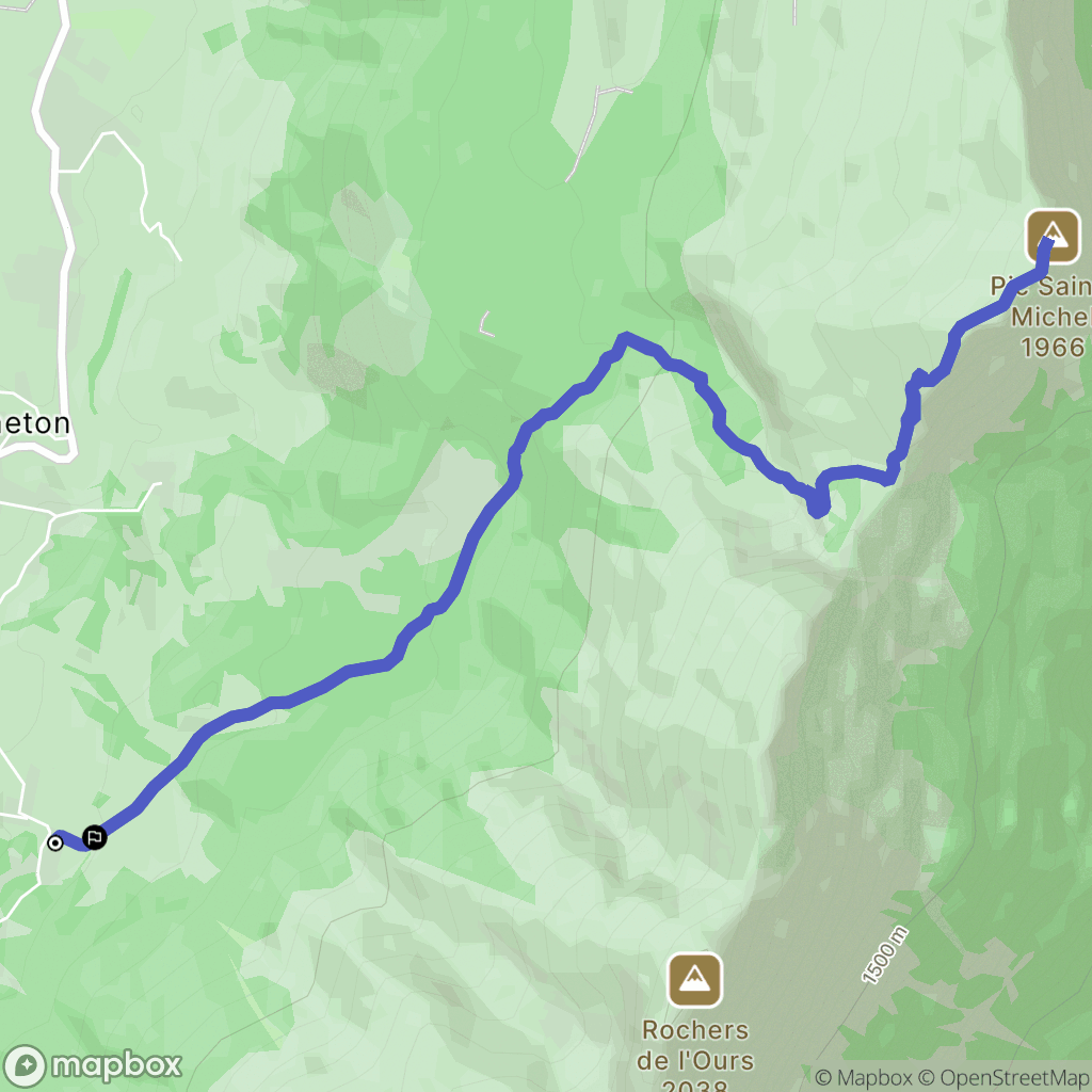 Villard-de-Lans : carte du parcours de randonnée - France