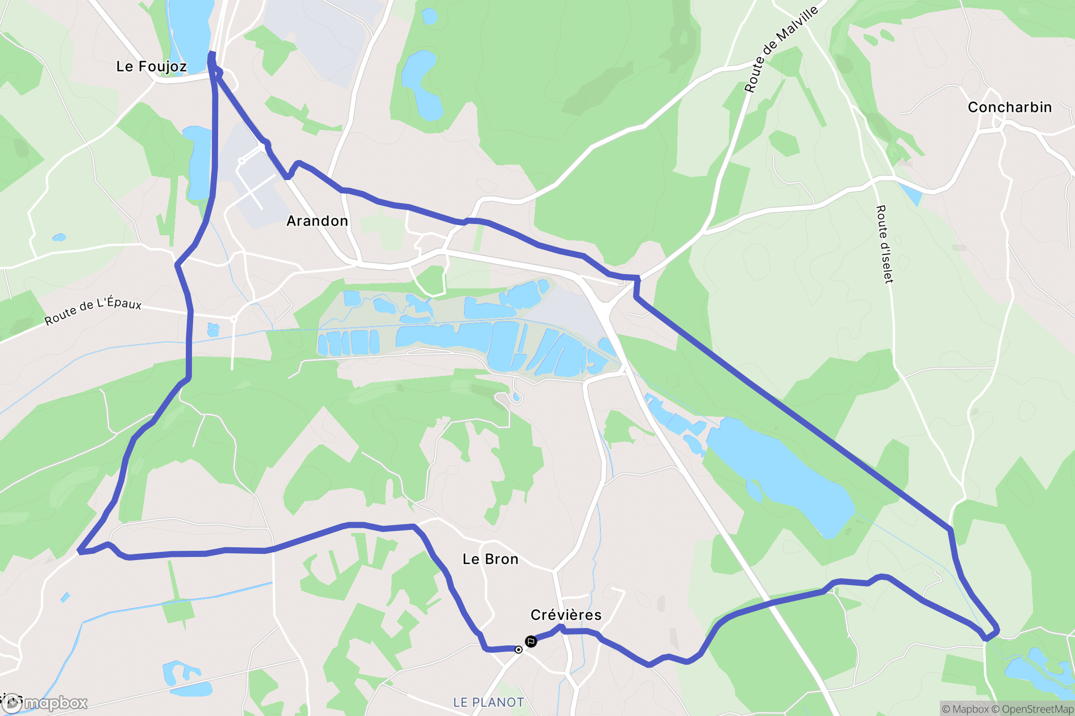 Arandon-Passins : carte du parcours de randonnée - France