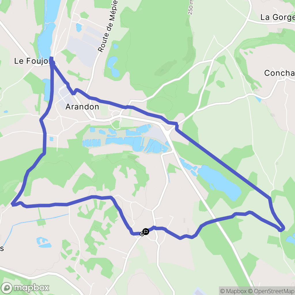 Arandon-Passins : carte du parcours de randonnée - France