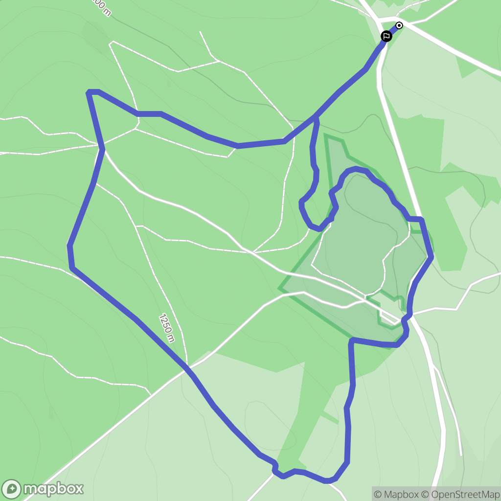 Saint Sauveur en Rue : carte du parcours de randonnée - France