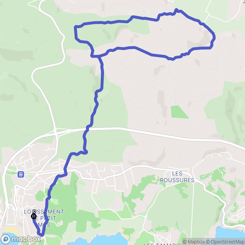 Martigues : carte du parcours de randonnée - France