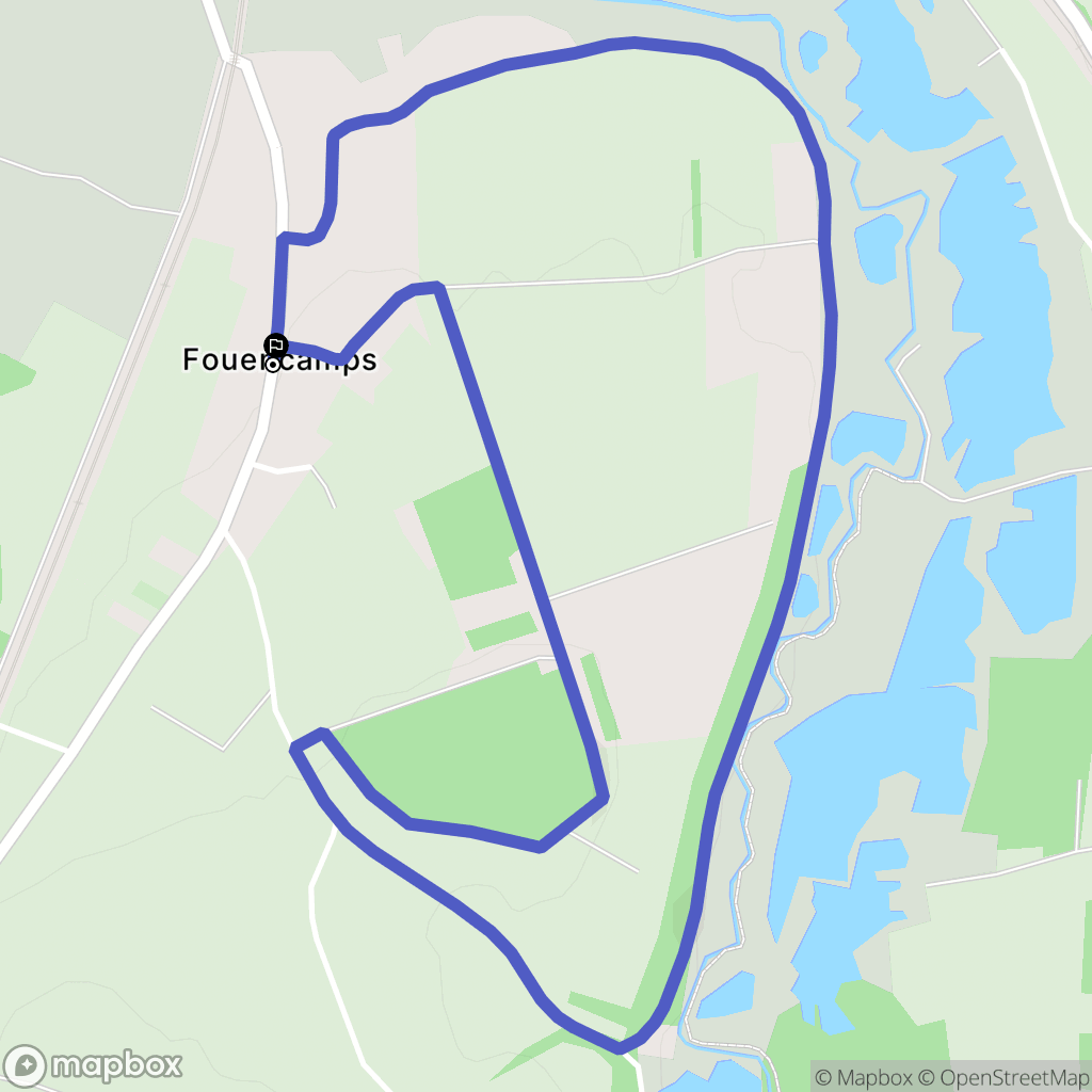 Fouencamps : carte du parcours de randonnée - France