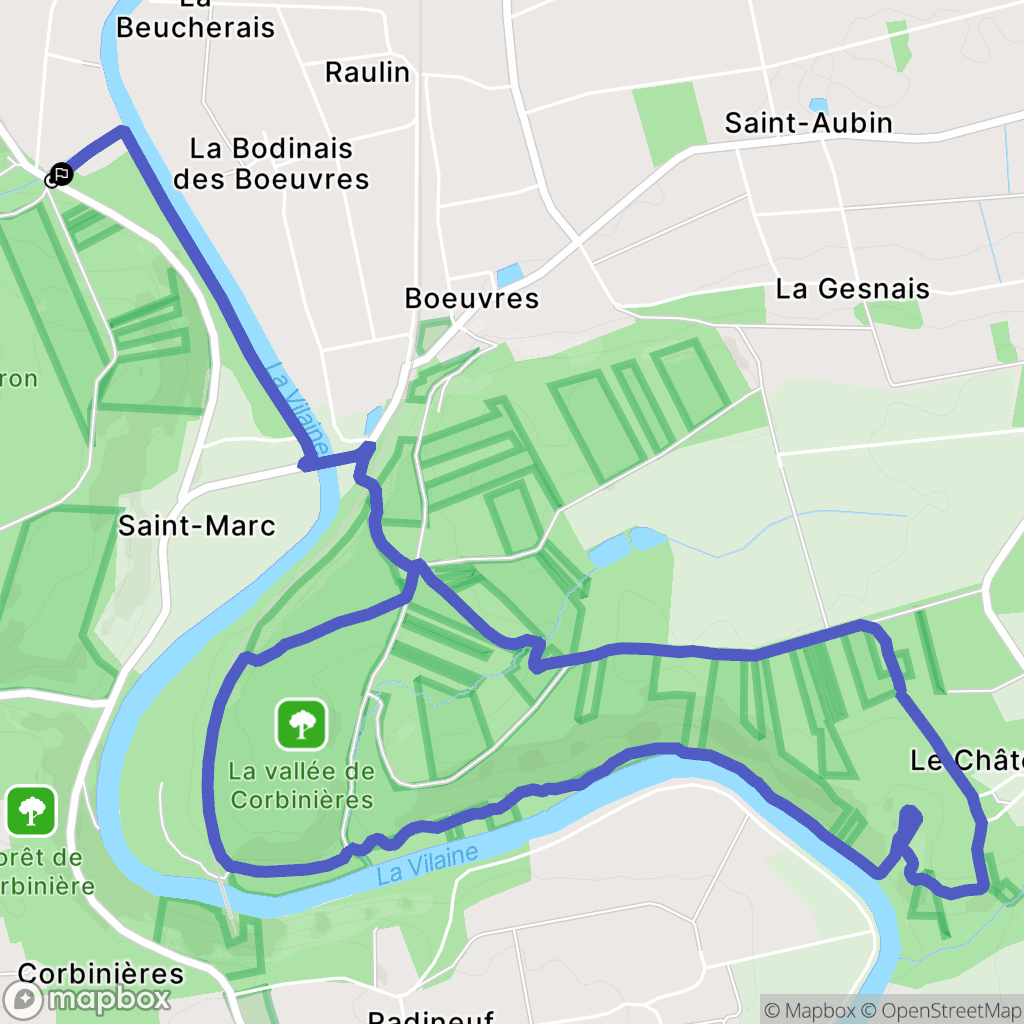 Guipry-Messac : carte du parcours de randonnée - France