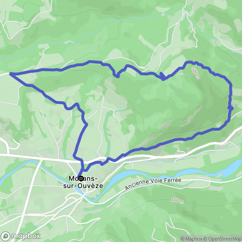 Mollans-sur-Ouvèze : carte du parcours de randonnée - France