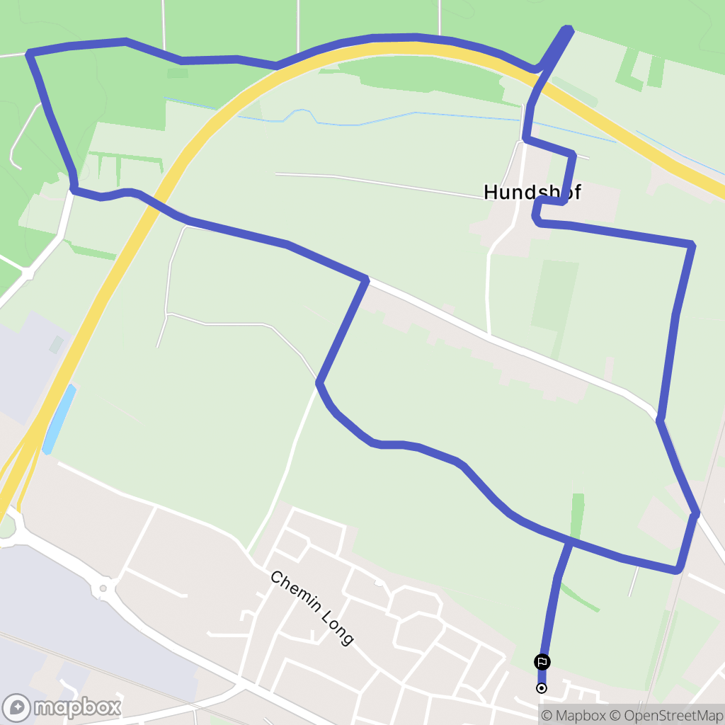 Haguenau : carte du parcours de randonnée - France