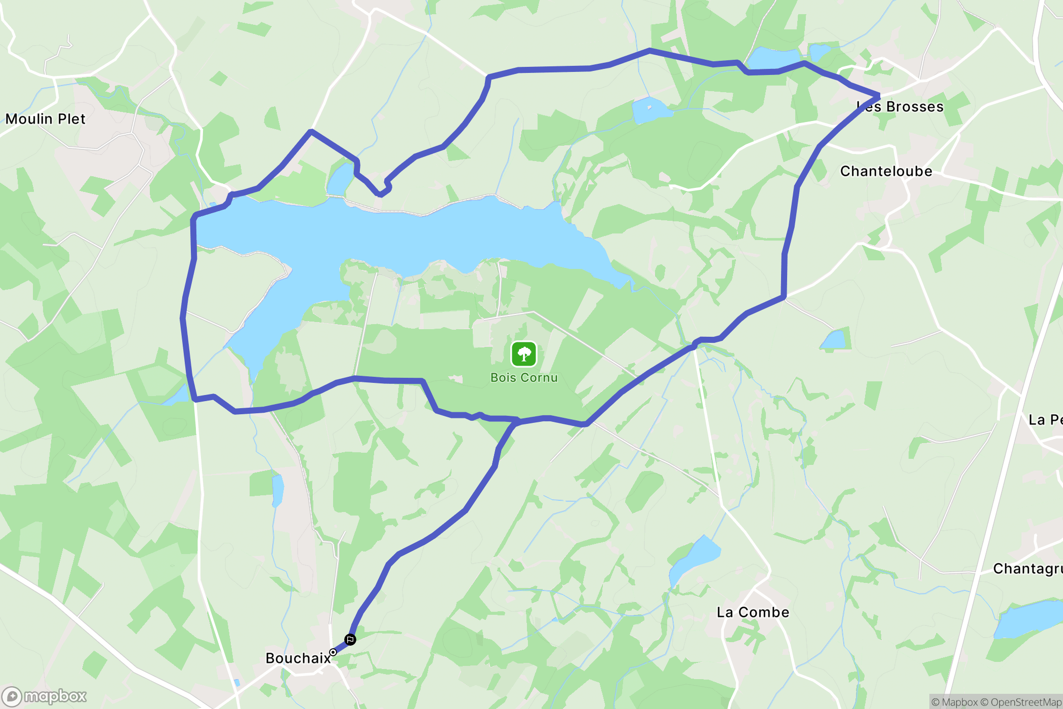 Vareilles : carte du parcours de randonnée - France