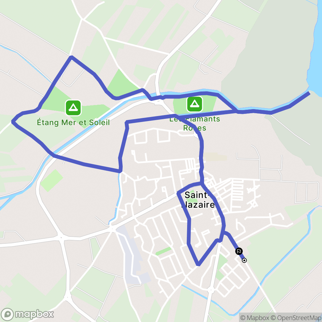 Saint-Nazaire : carte du parcours de randonnée - France