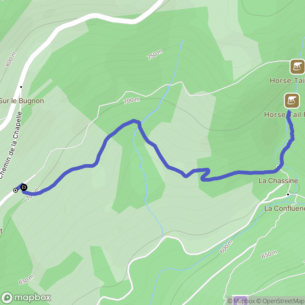 Saint-Claude : carte du parcours de randonnée - France