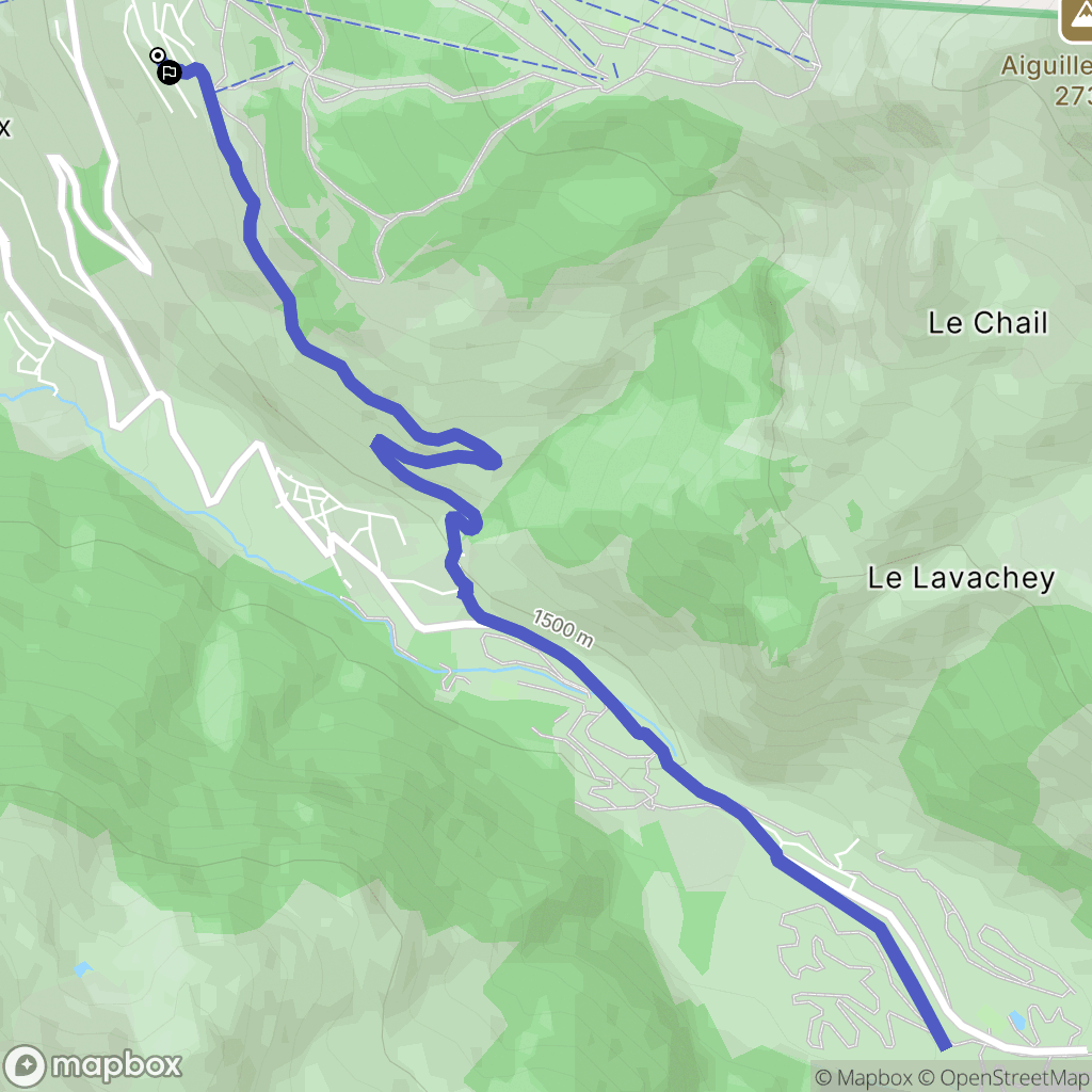 Peisey-Nancroix : carte du parcours de randonnée - France