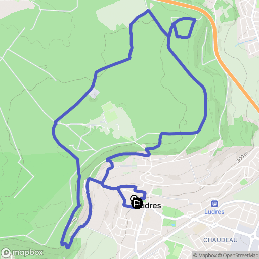 Ludres : carte du parcours de randonnée - France