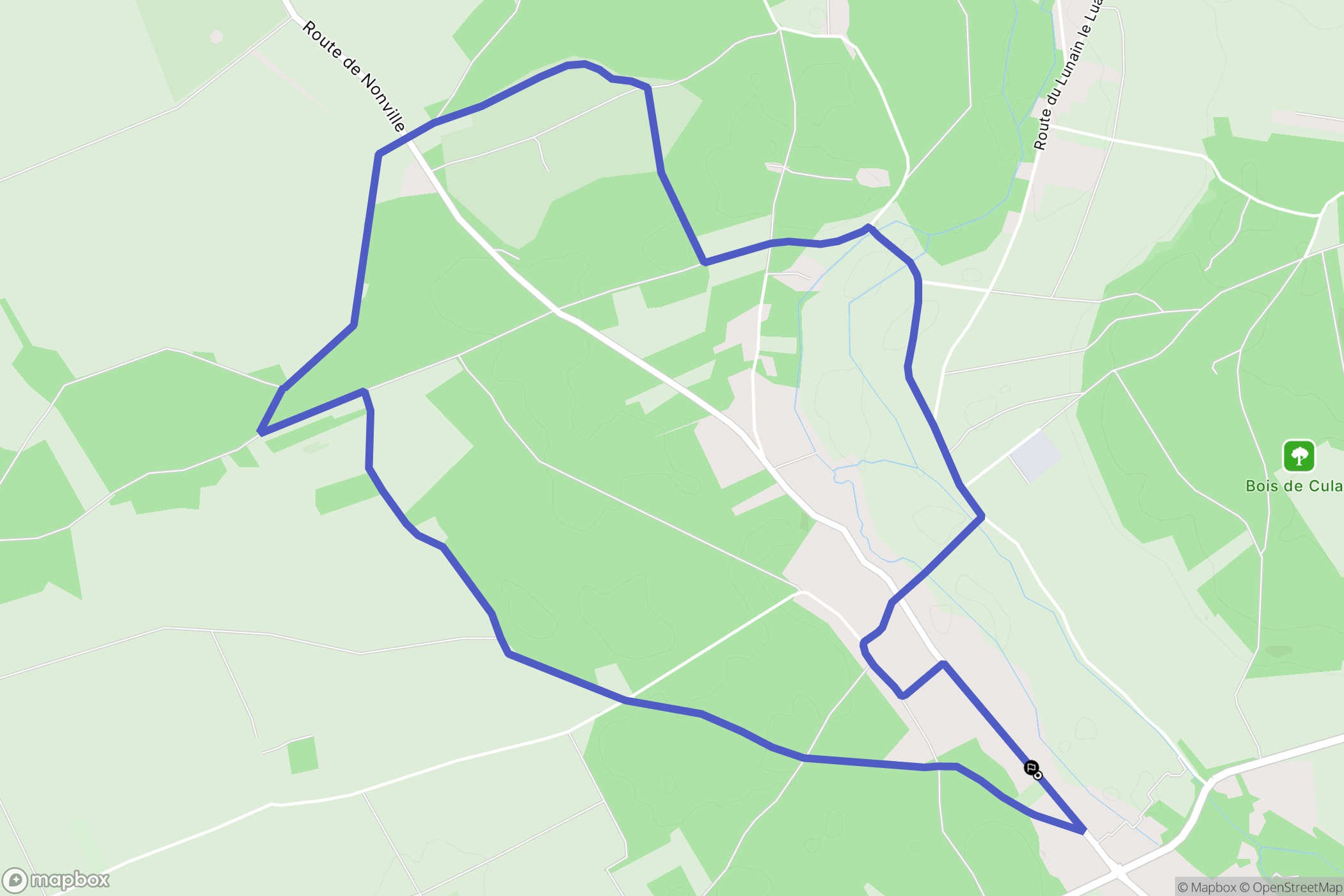 Nonville : carte du parcours de randonnée - France