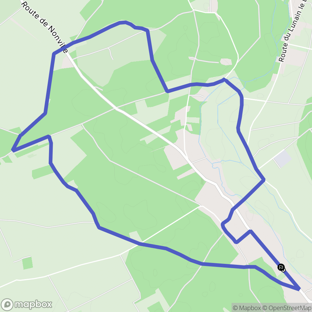 Nonville : carte du parcours de randonnée - France
