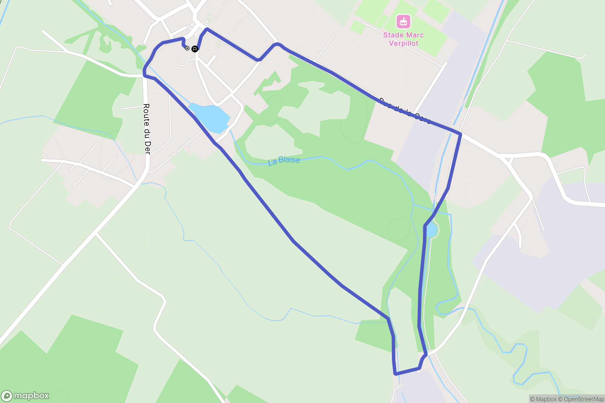 Éclaron-Braucourt-Sainte-Livière : carte du parcours de randonnée - France