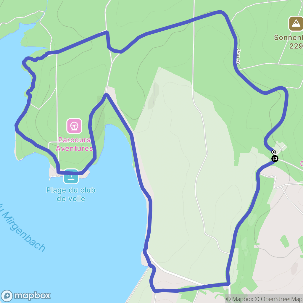 Sentzich : carte du parcours de randonnée - France