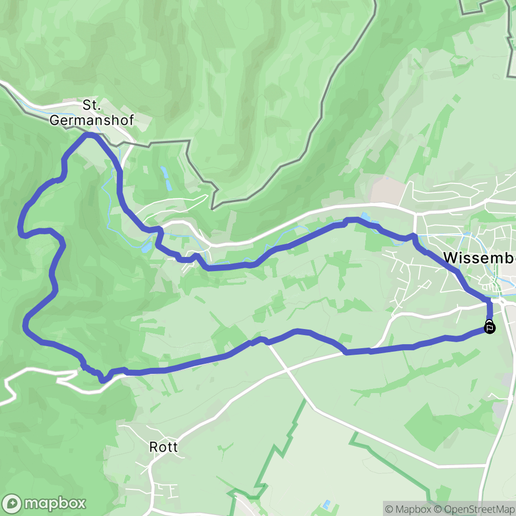 Wissembourg : carte du parcours de randonnée - France