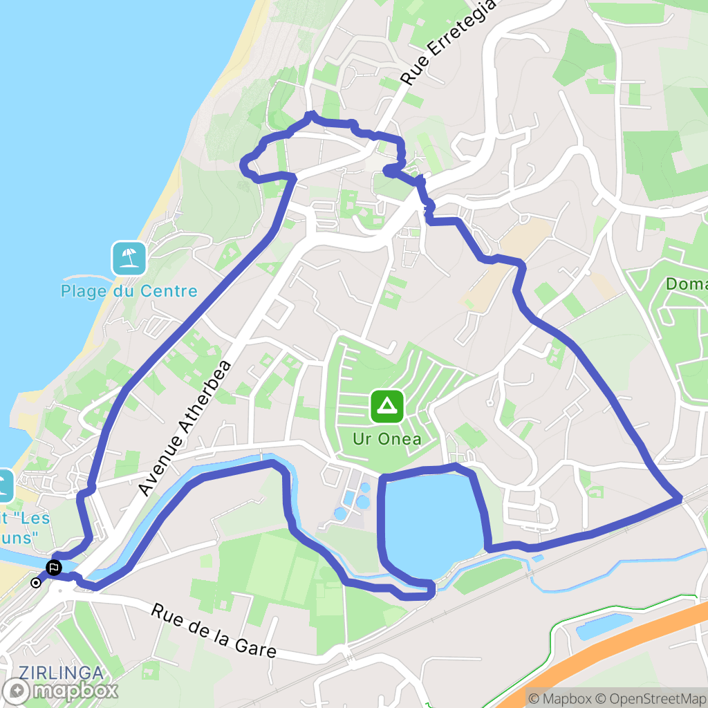 Bidart : carte du parcours de randonnée - France
