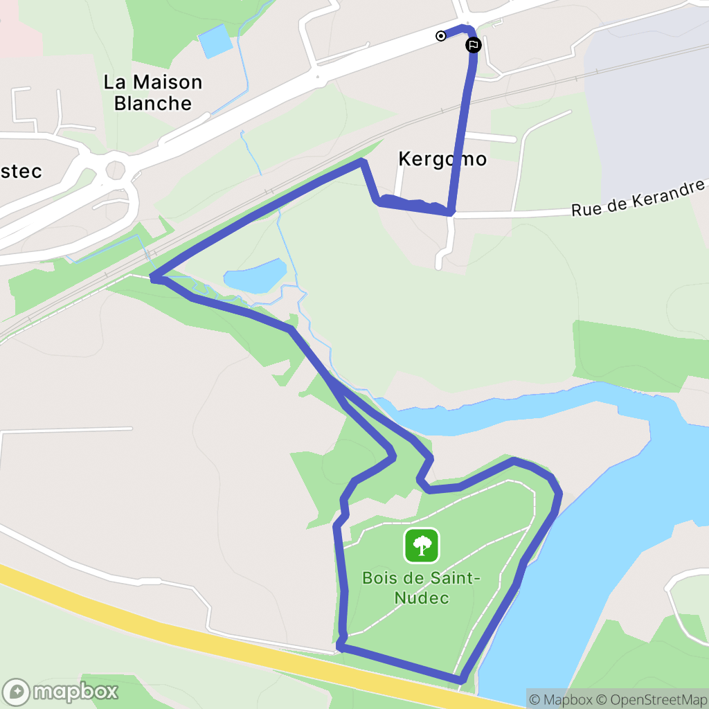 Hennebont : carte du parcours de randonnée - France