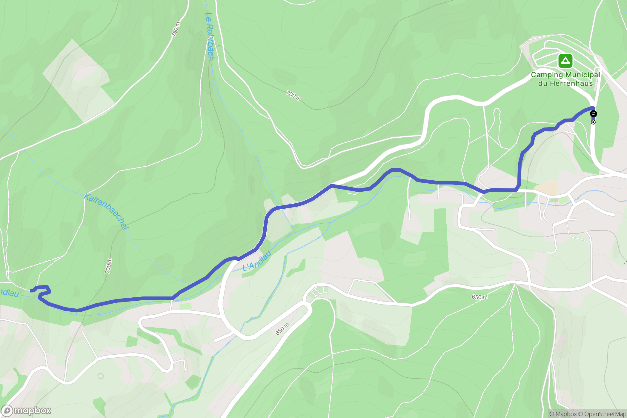 Le Hohwald : carte du parcours de randonnée - France