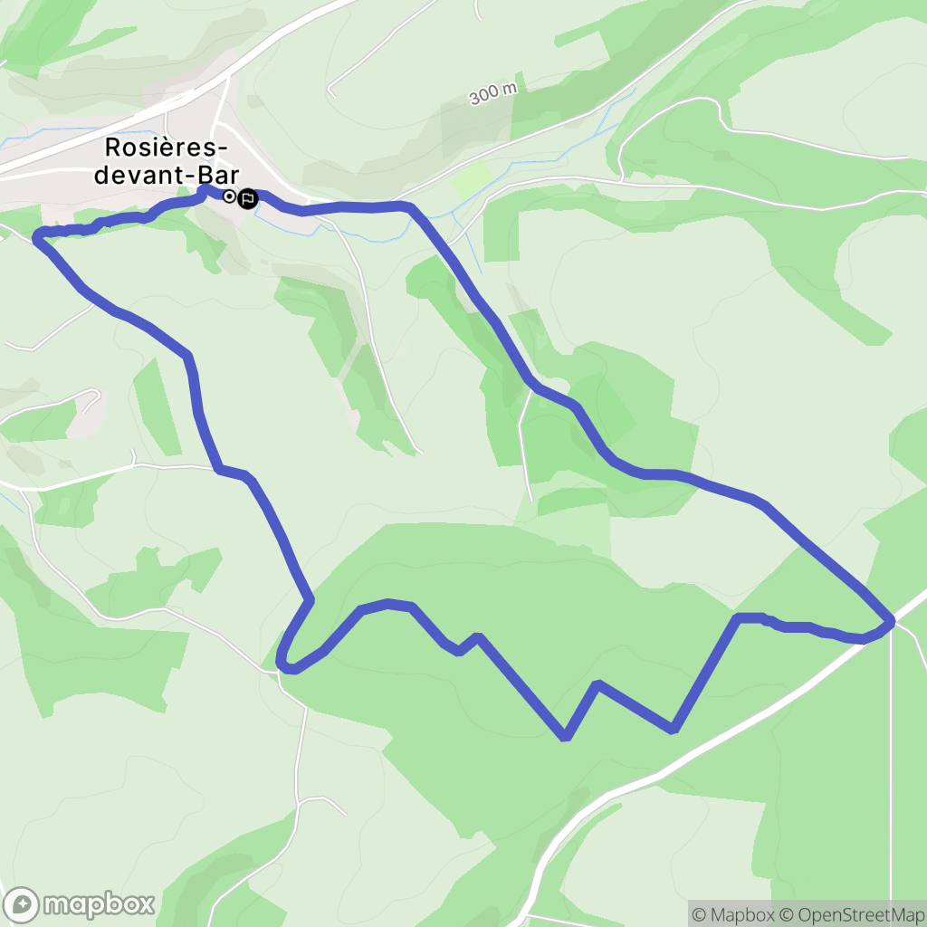 Naïves-Rosières : carte du parcours de randonnée - France