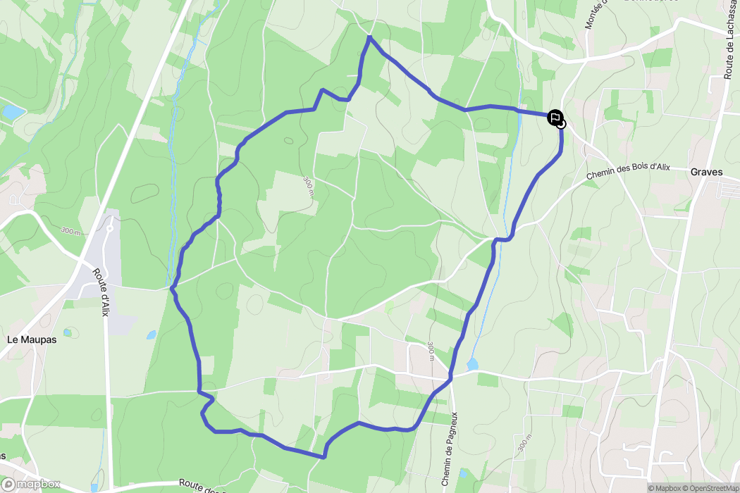 Anse : carte du parcours de randonnée - France