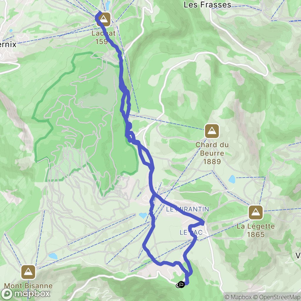 Villard-sur-Doron : carte du parcours de randonnée - France