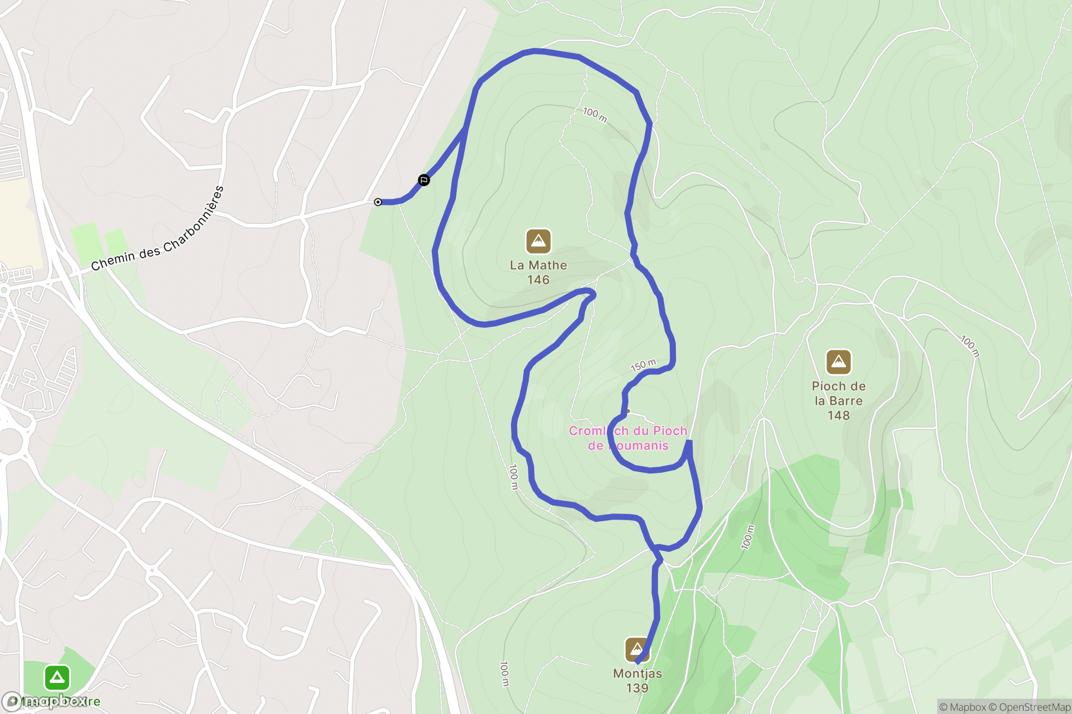 Balaruc-le-Vieux : carte du parcours de randonnée - France