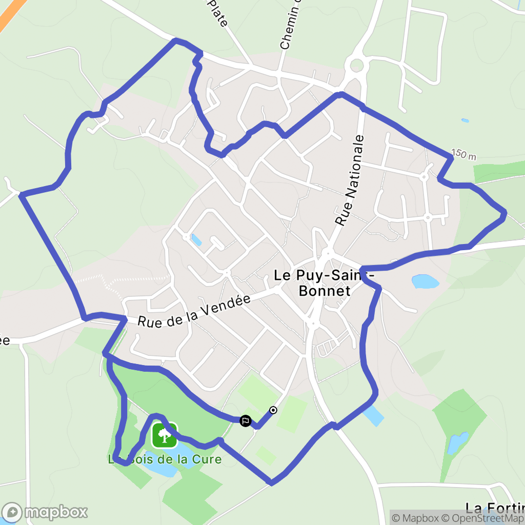 Cholet : carte du parcours de randonnée - France
