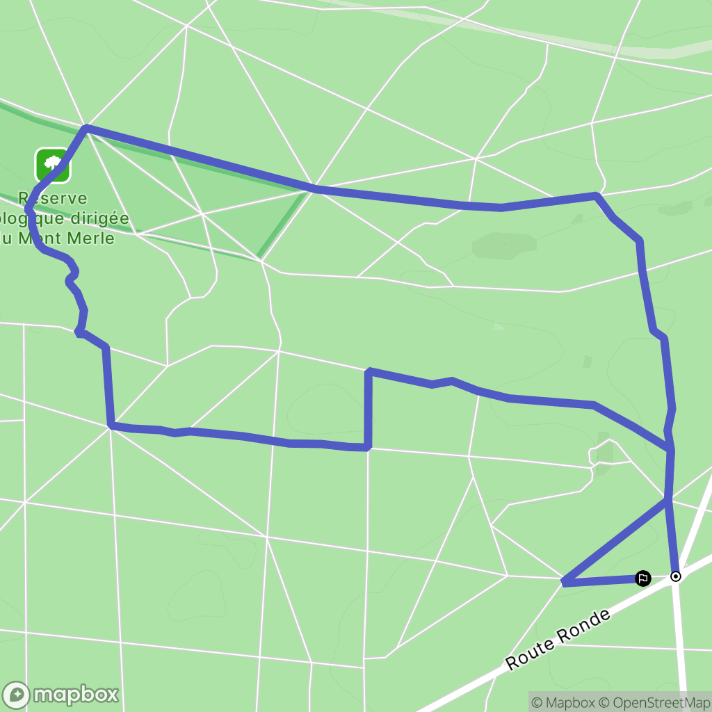 Fontainebleau : carte du parcours de randonnée - France