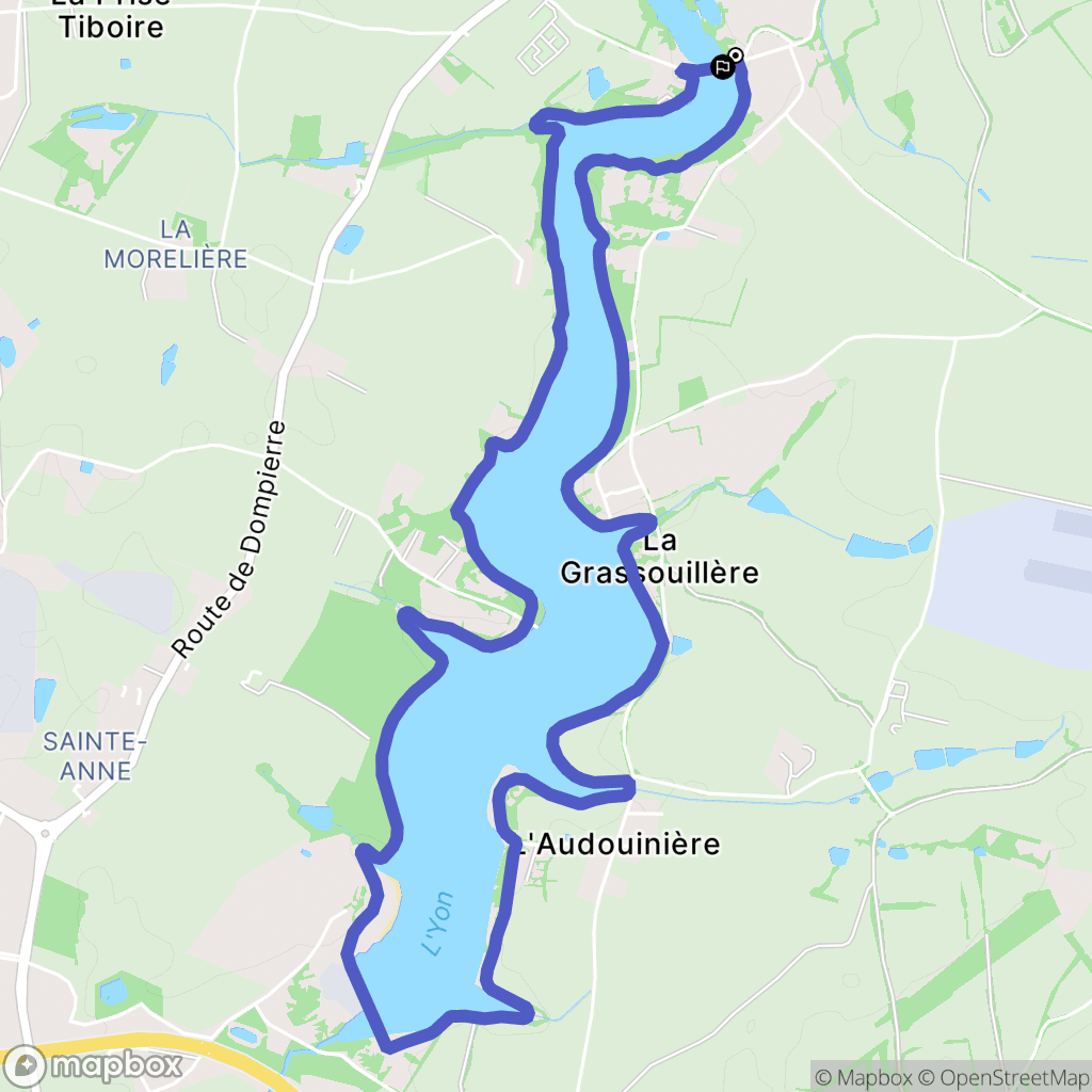 La Ferrière : carte du parcours de randonnée - France