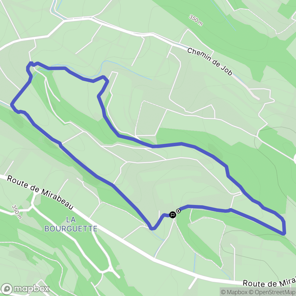 La Tour-d'Aigues : carte du parcours de randonnée - France