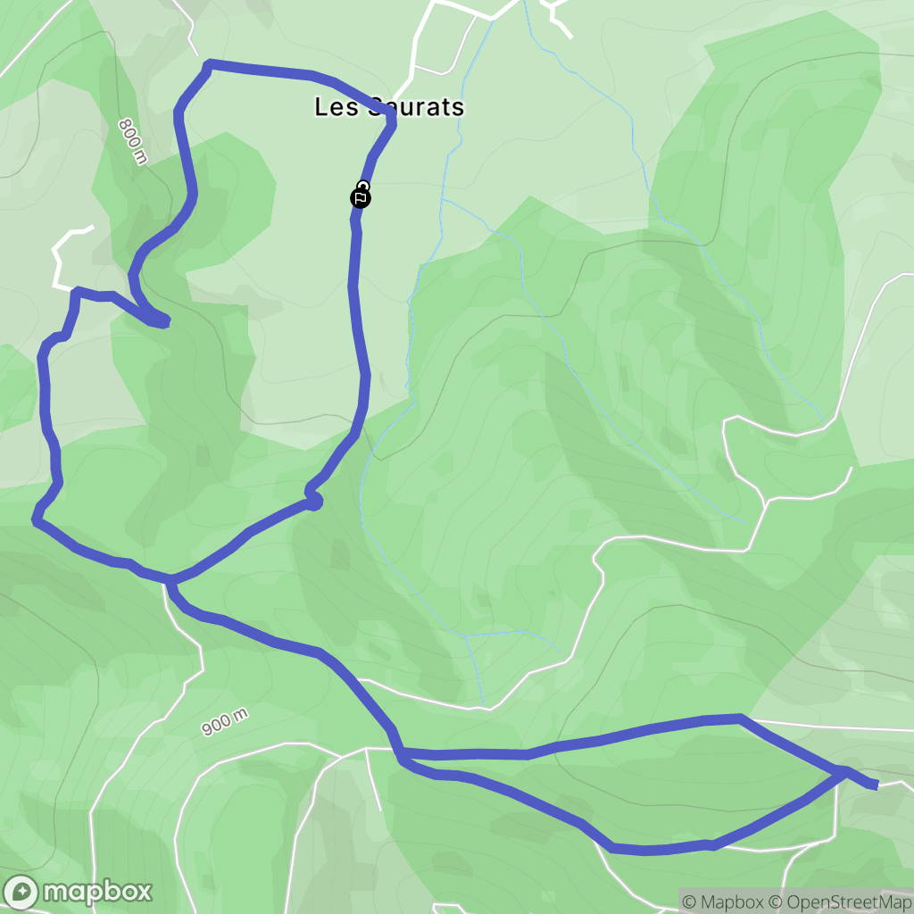 Alzen : carte du parcours de randonnée - France