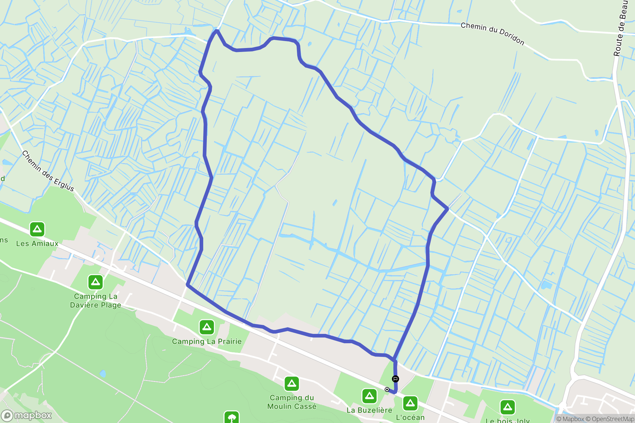 Saint-Jean-de-Monts : carte du parcours de randonnée - France
