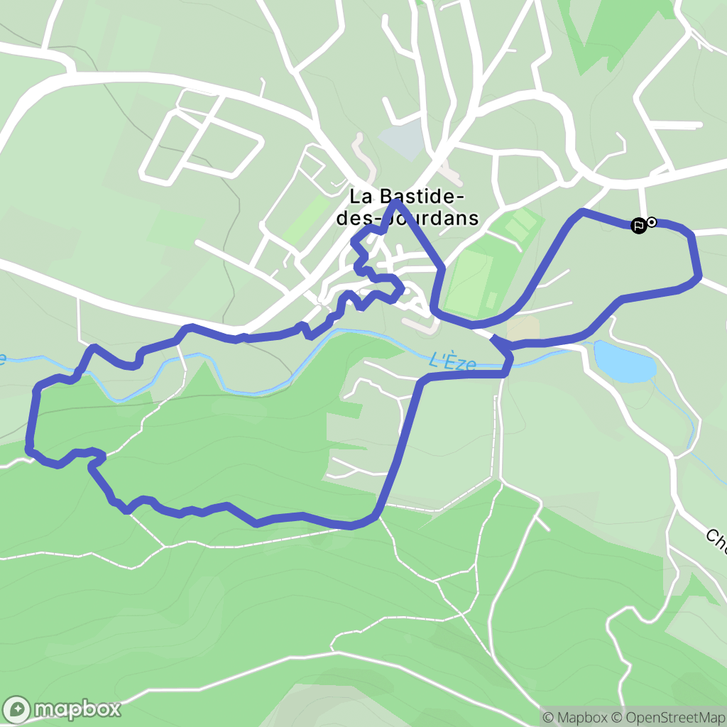 La Bastide-des-Jourdans : carte du parcours de randonnée - France