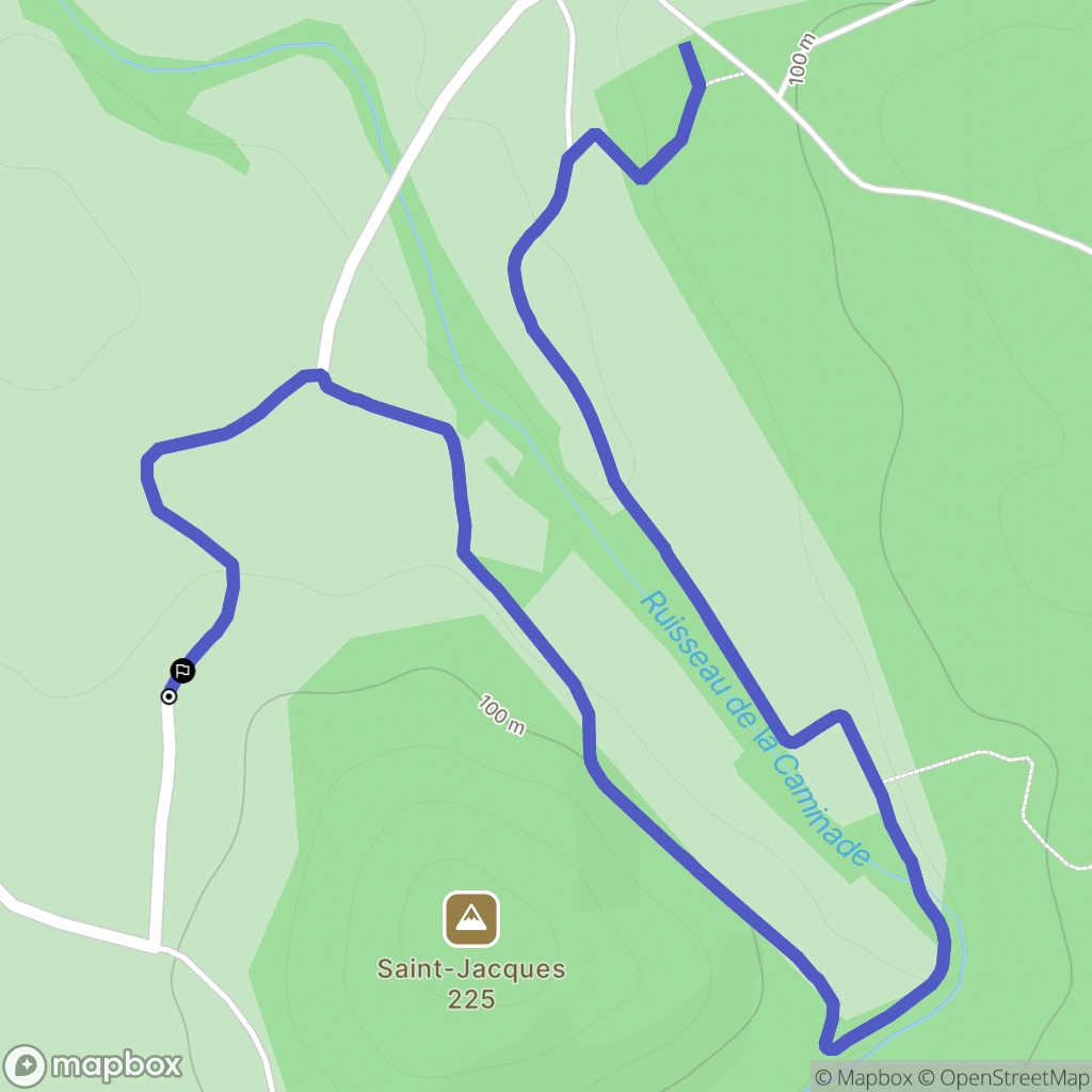 Saint-André-de-Roquelongue : carte du parcours de randonnée - France