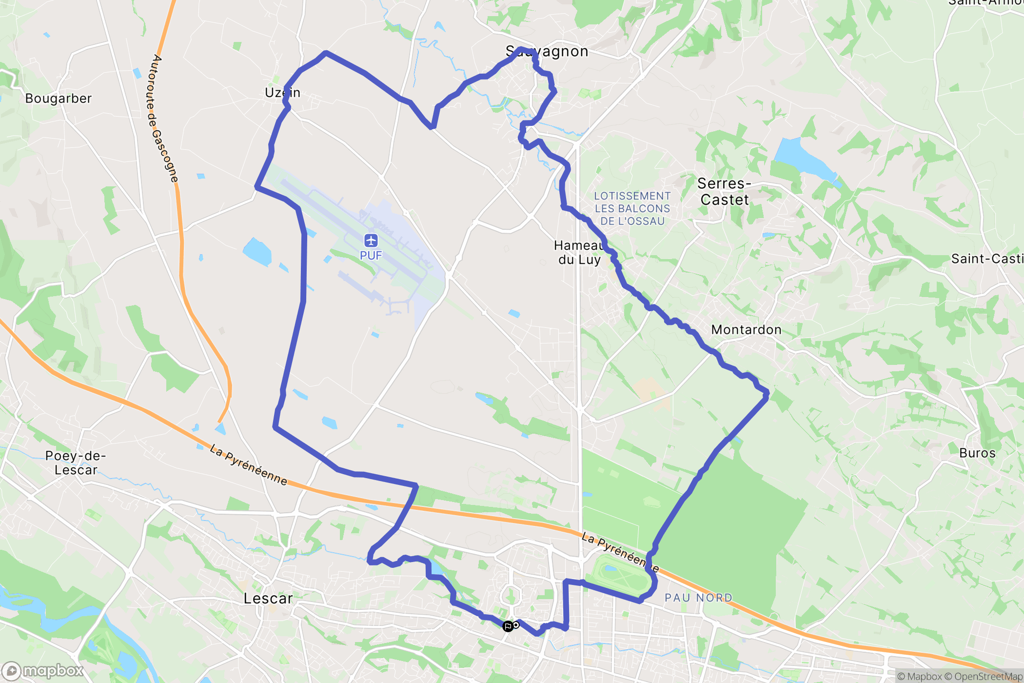 Lons : carte du parcours de randonnée - France