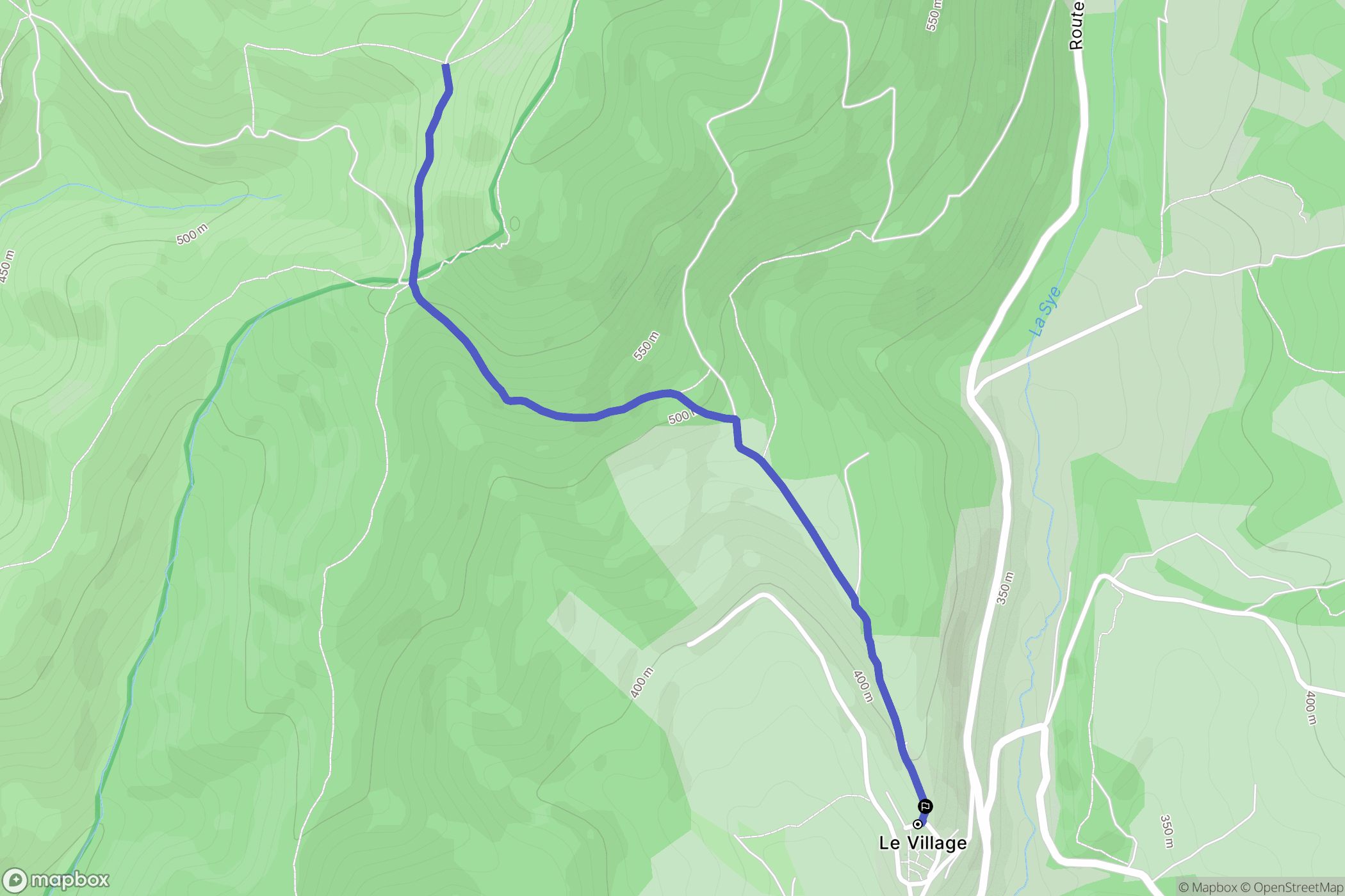 Cobonne : carte du parcours de randonnée - France
