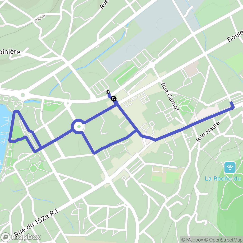 Gérardmer : carte du parcours de randonnée - France