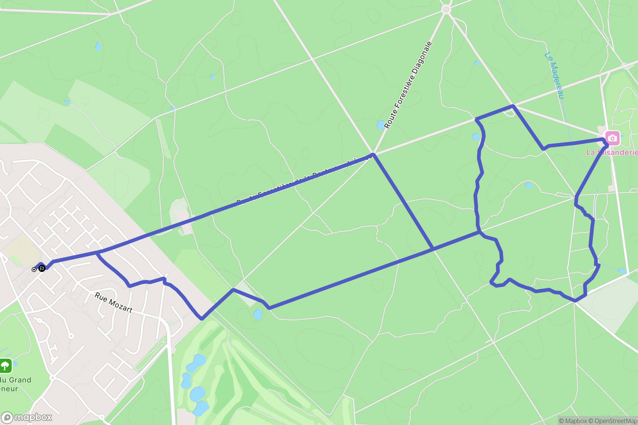 Soisy sur Seine : carte du parcours de randonnée - France