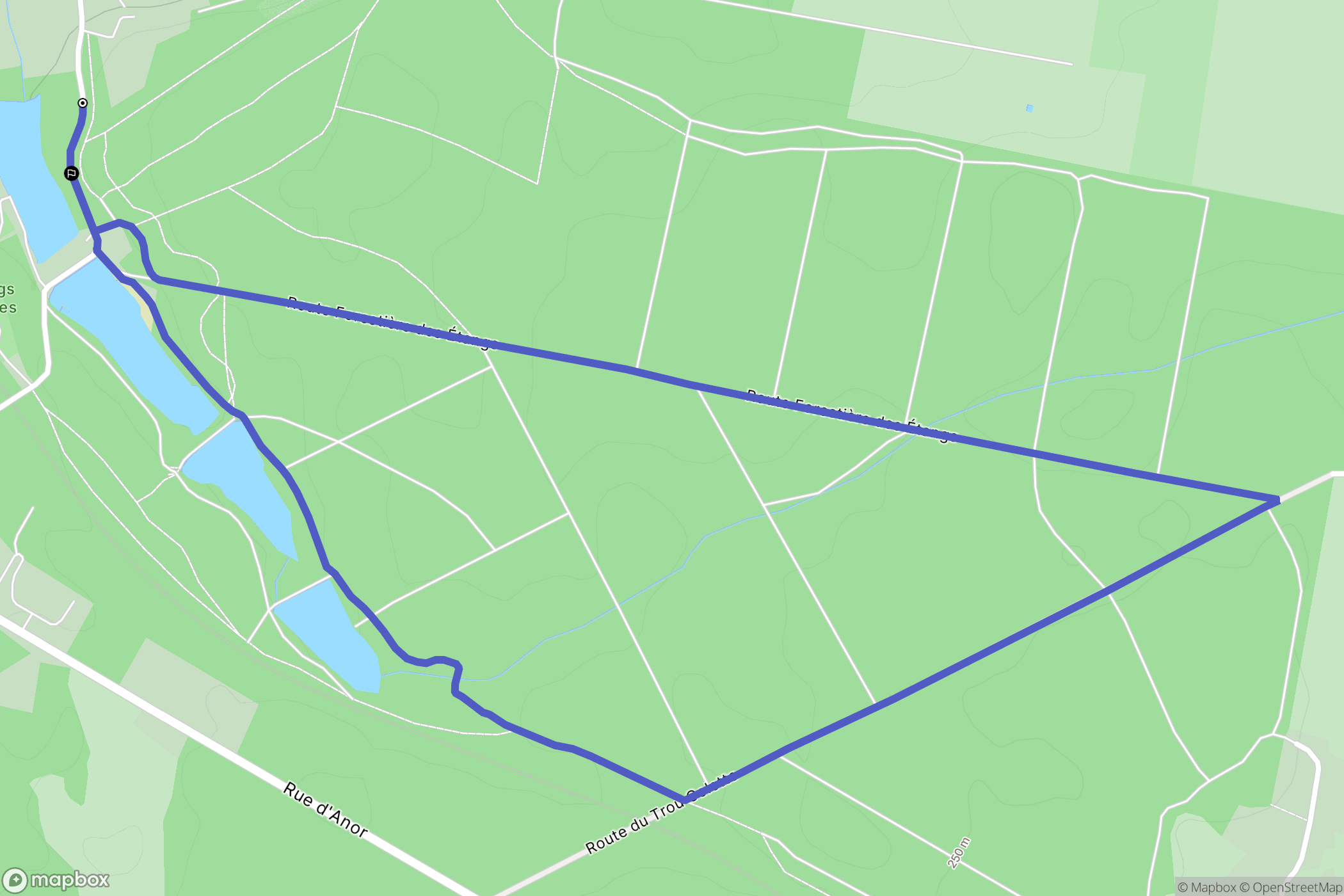Fourmies : carte du parcours de randonnée - France