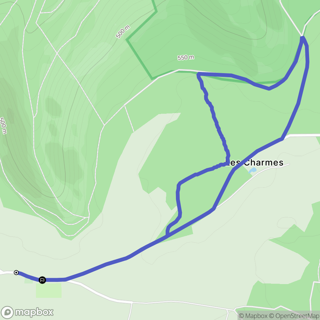 Saussy : carte du parcours de randonnée - France