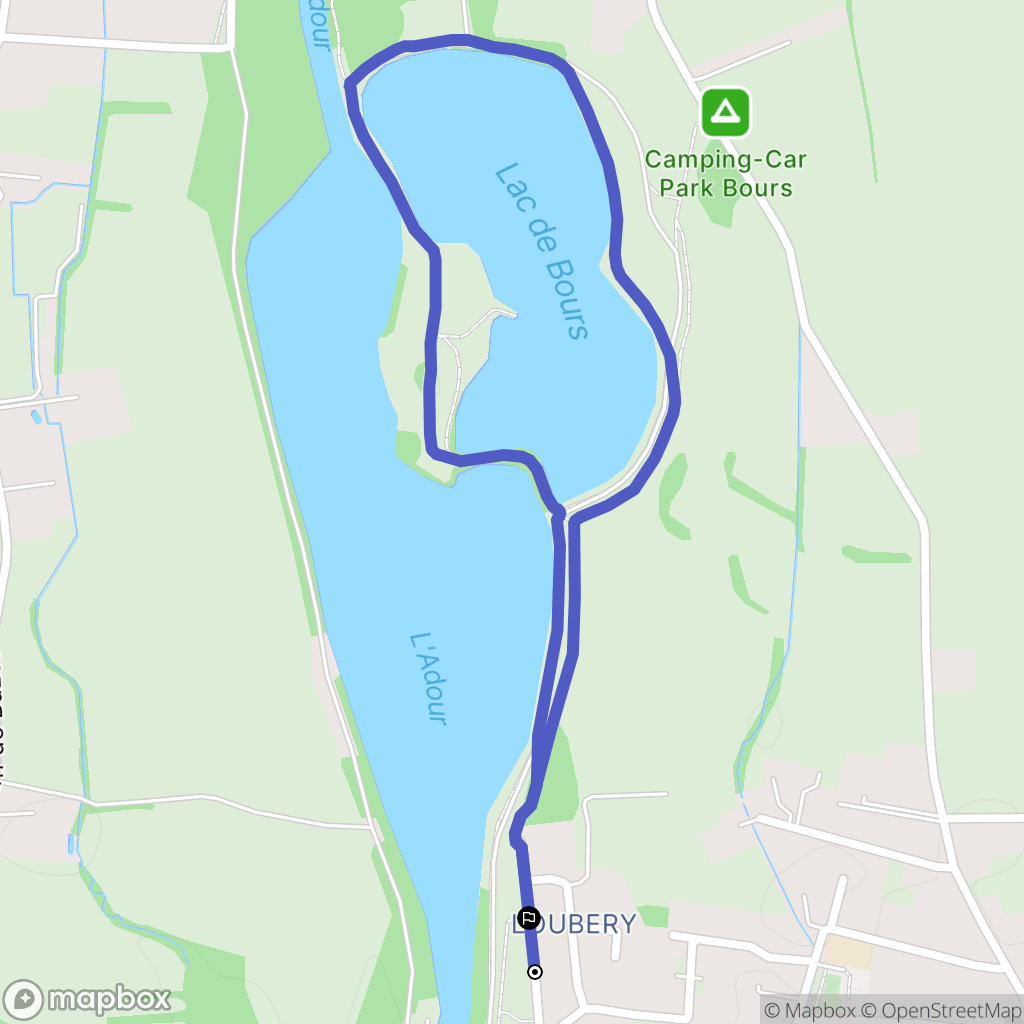 Bours : carte du parcours de randonnée - France