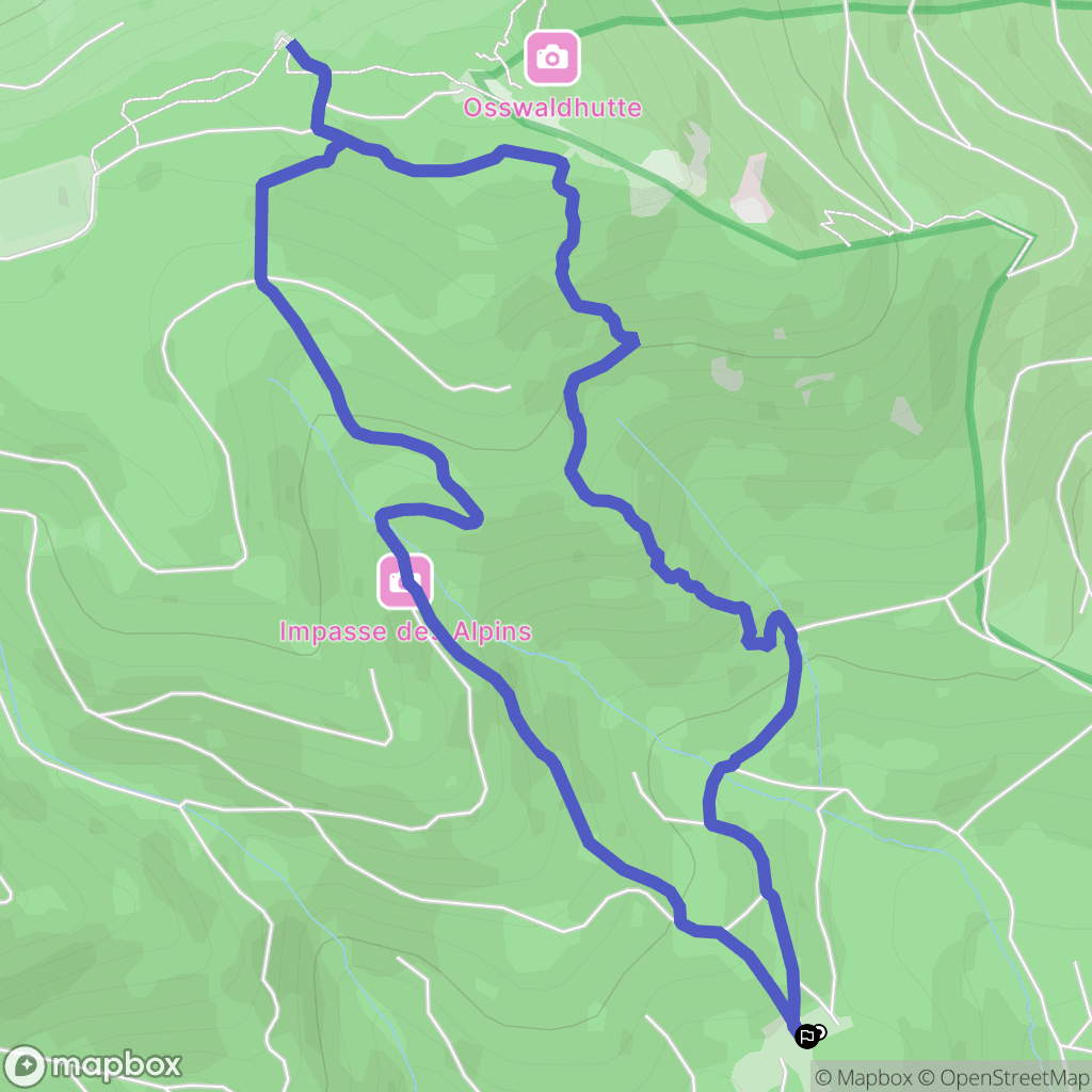 Wattwiller : carte du parcours de randonnée - France