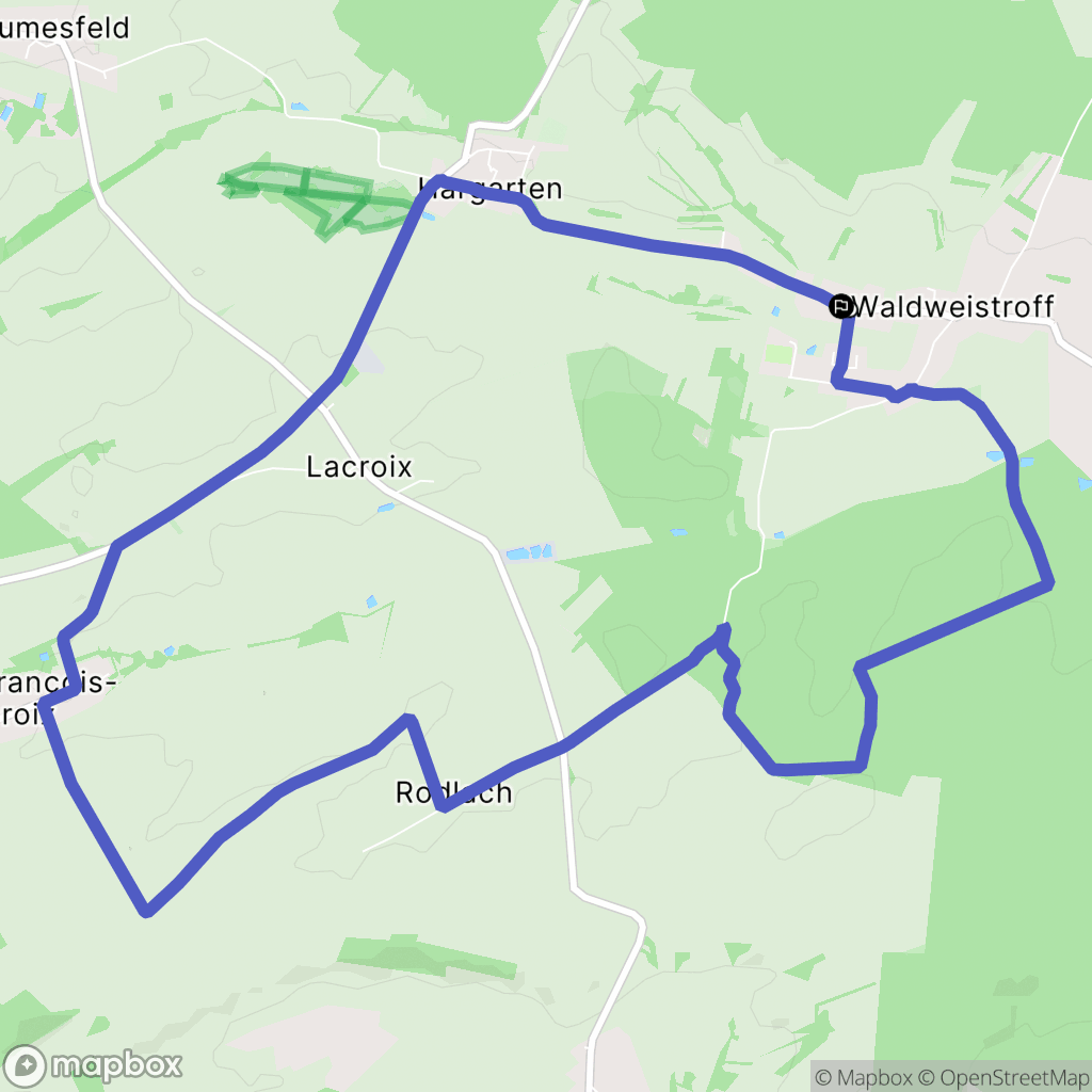 Waldweistroff : carte du parcours de randonnée - France