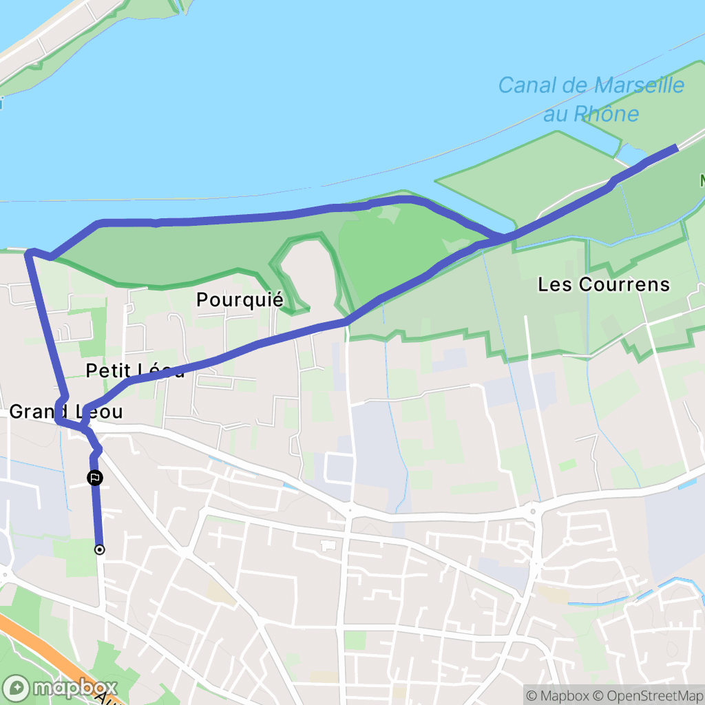 Châteauneuf-les-Martigues : carte du parcours de randonnée - France
