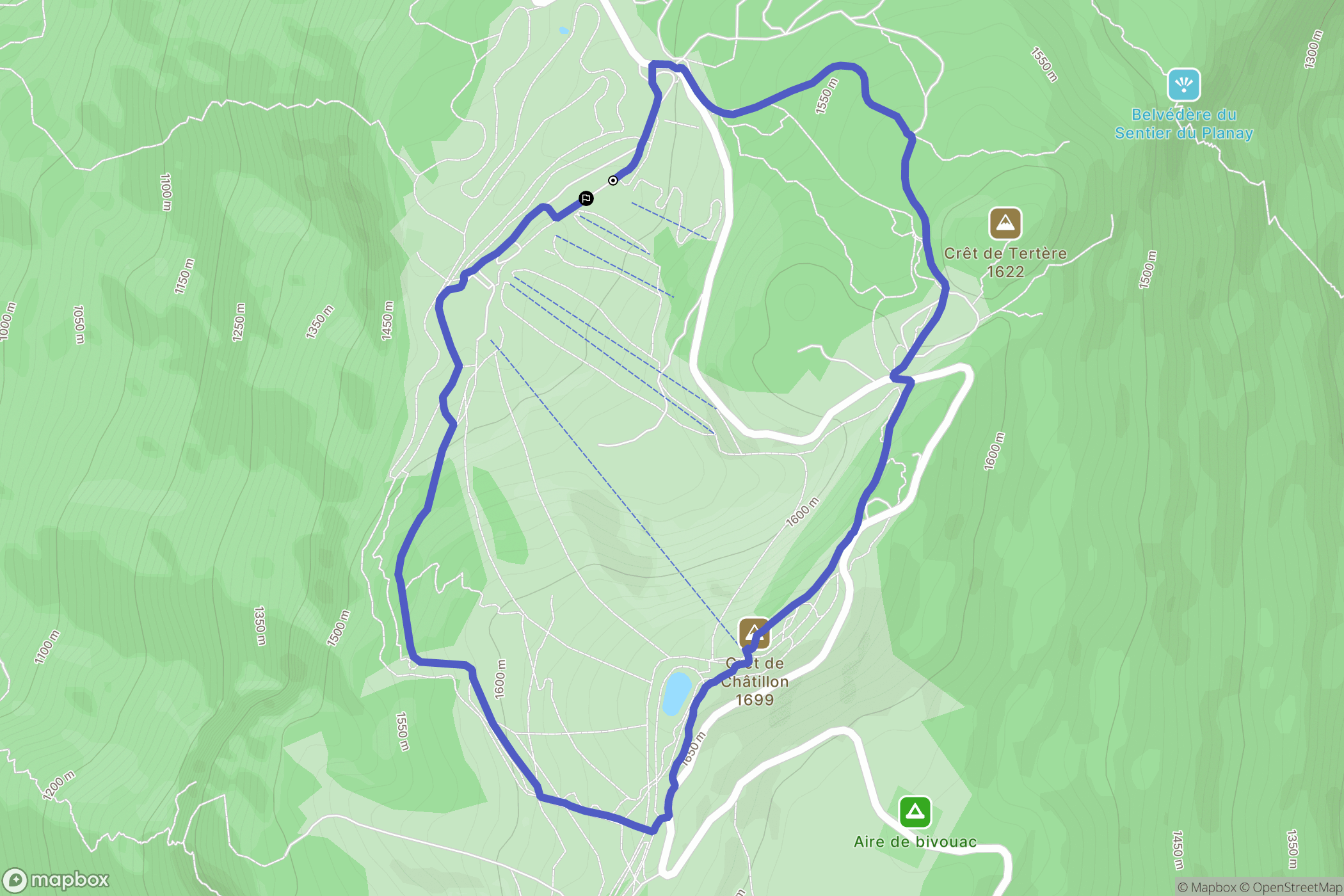 Viuz-la-Chiésaz : carte du parcours de randonnée - France