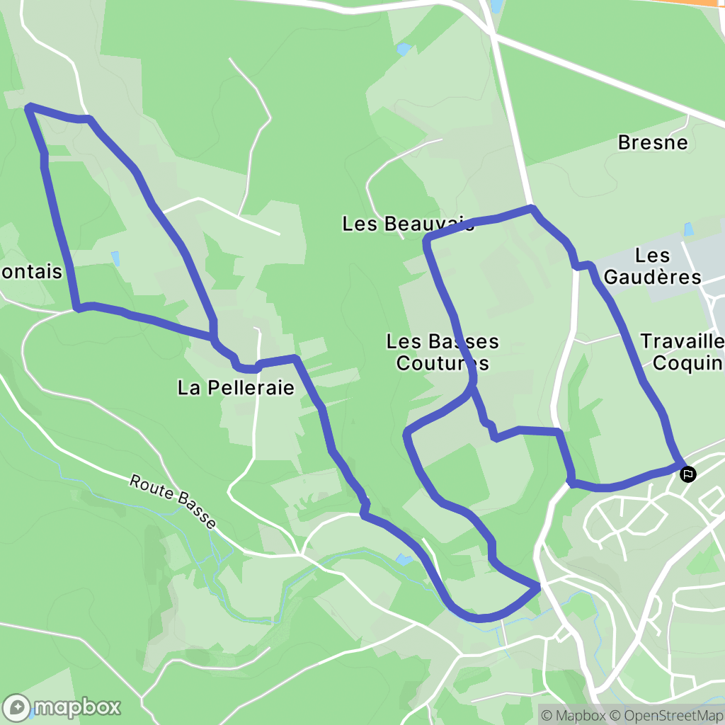 Langeais : carte du parcours de randonnée - France