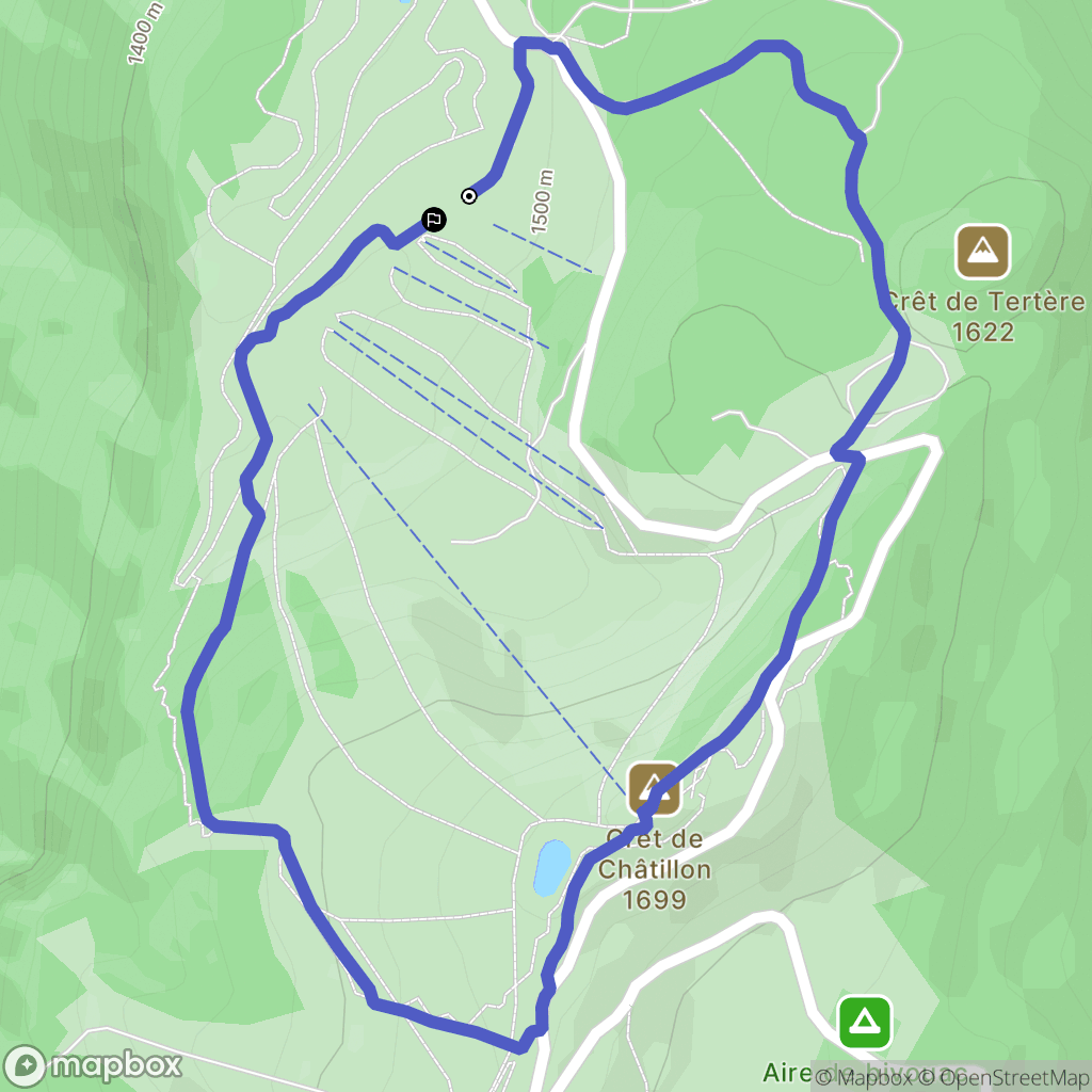Viuz-la-Chiésaz : carte du parcours de randonnée - France