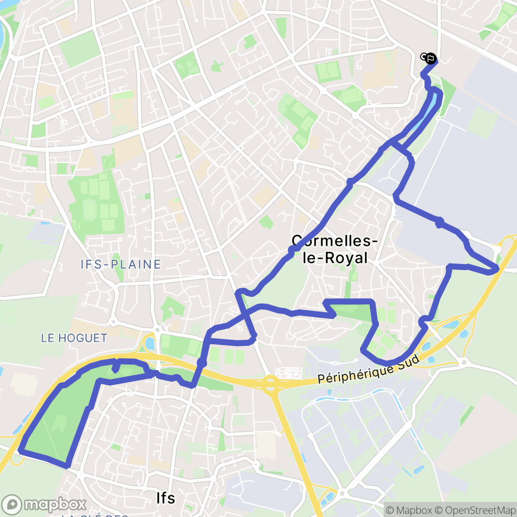 Mondeville : carte du parcours de randonnée - France