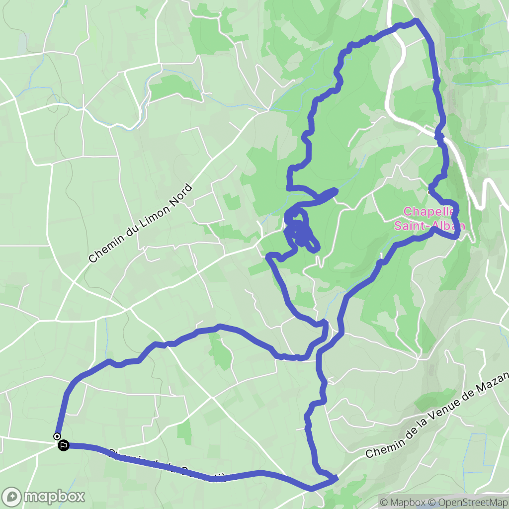 Mazan : carte du parcours de randonnée - France